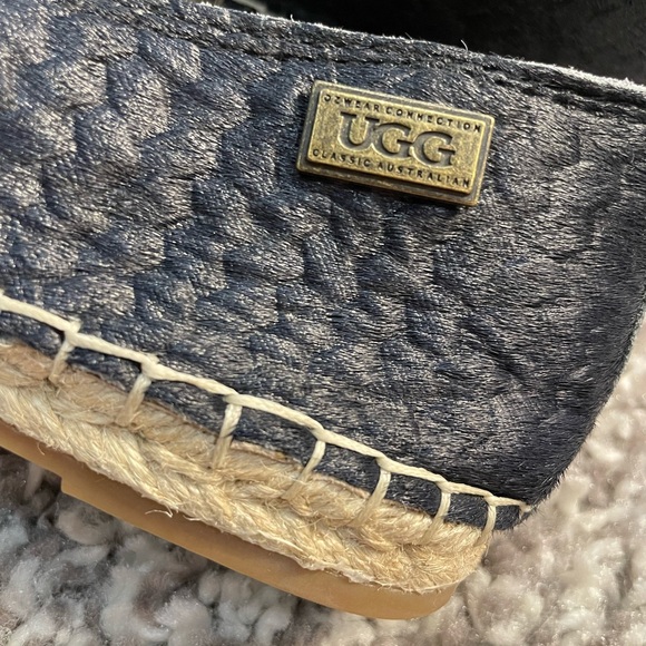 UGG leather women's pony calfskin espadrilles moccasins flats US size 6B - Picture 5 of 9